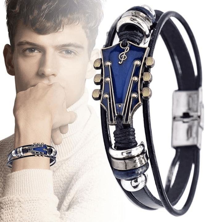 BowLift | AXECHORD – Guitar Leather Bracelet with Vintage-Inspired Design