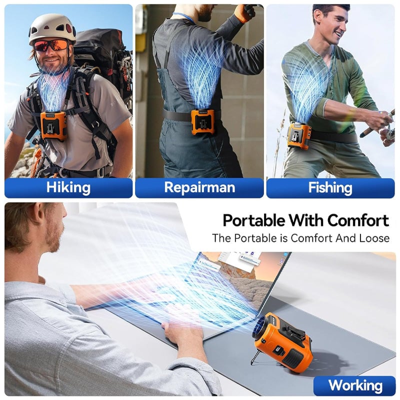 Fan Clip for Belt – Hands-Free Wearable with USB Charging | Bowlift