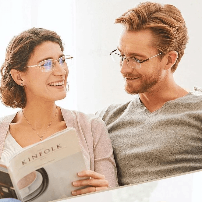 Bowlift | Dual-use titanium progressive reading glasses for distance and close-up
