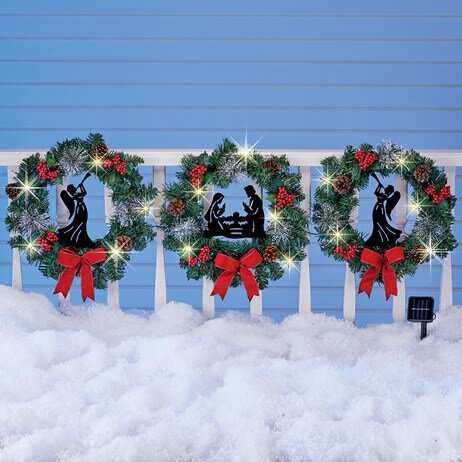 BowLift | Europe And The United States Ignite The Nativity Christmas Wreath Decoration