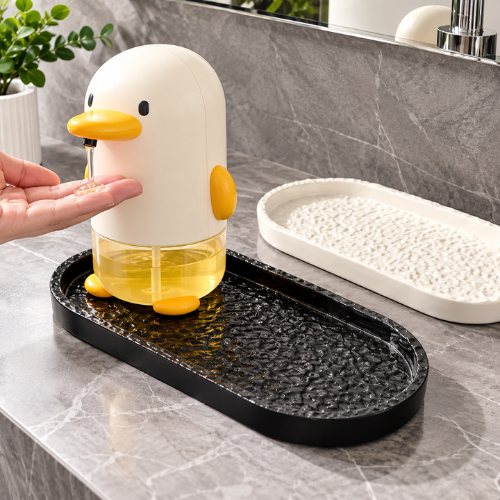 Large Oval Textured Ceramic Organizer Tray Bowlift