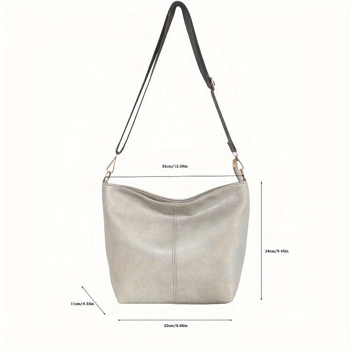 BowLift | CityPure PU Messengerbag – White Urban Shoulder Bag with Zipper
