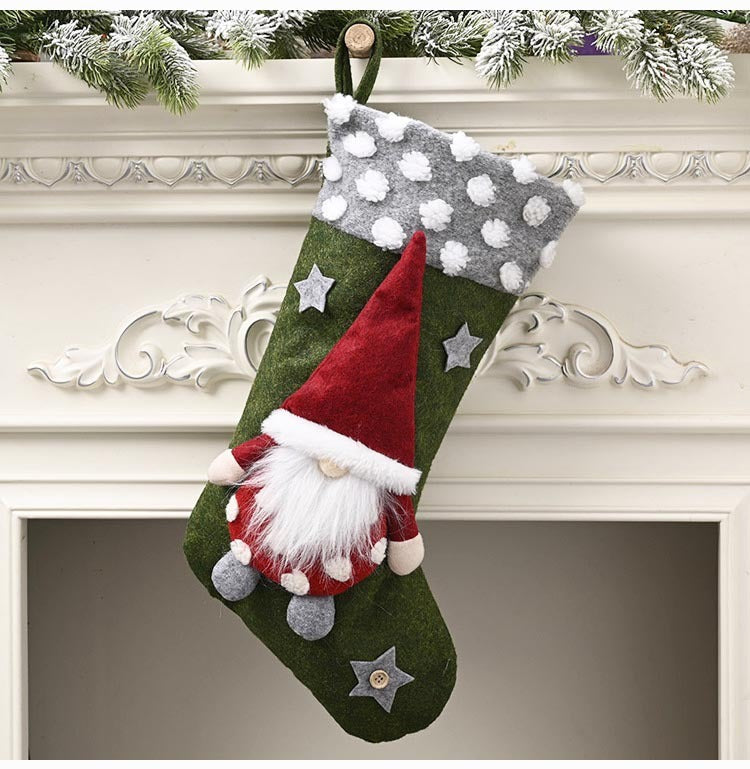 BowLift | Christmas Decorative Supplies Lambswool Three-dimensional Christmas Socks