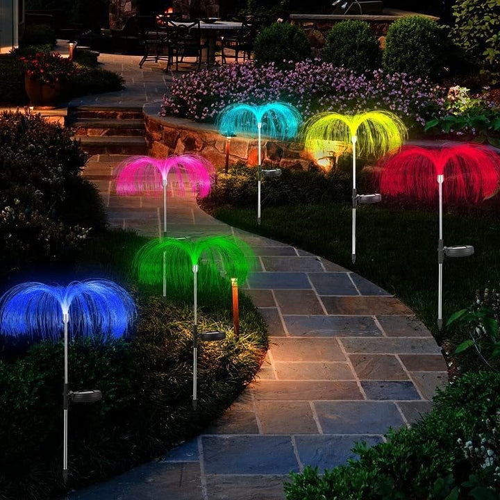 BowLift | Solar Garden Lights | Jellyfish Design with Color-Changing & Warm White Modes | 75cm