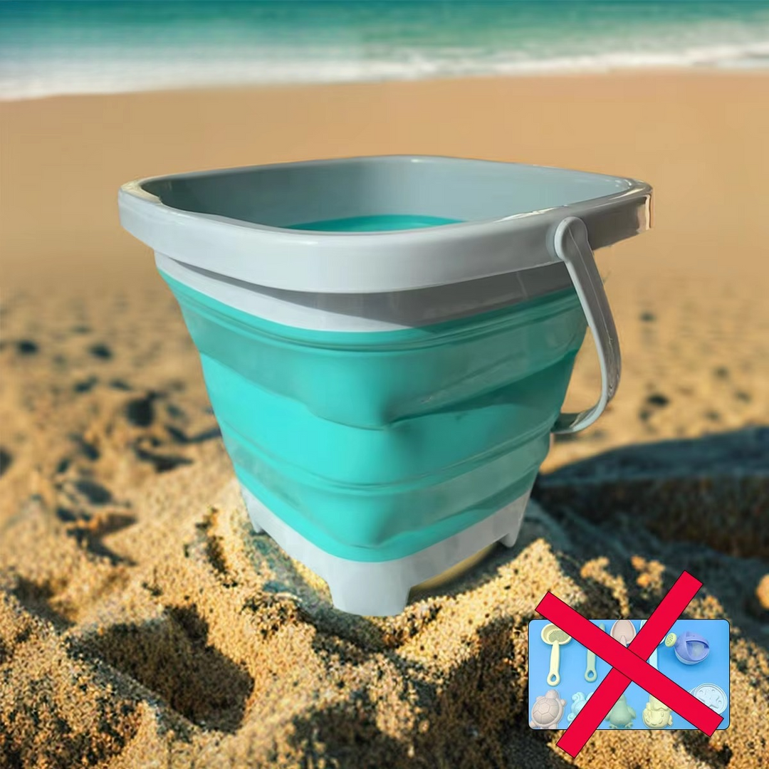 BowLift | Kids Beach Sand and Water Play Set - Foldable Bucket and Accessories (1, 5, or 11 Piece Set, Random Color)