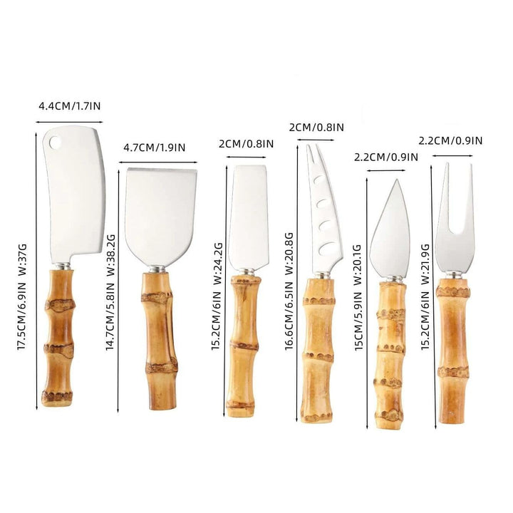 BowLift | Bamboo Cheese Knives Set