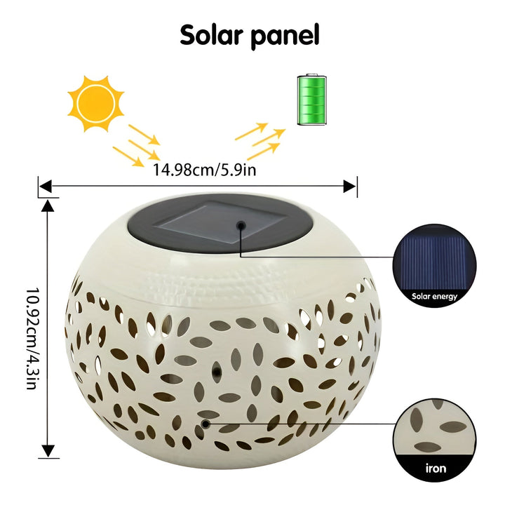 BowLift | Elegant Solar Garden Light with Dots - Atmospheric Outdoor Lighting