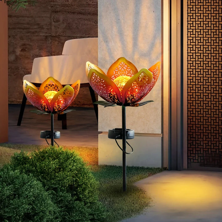 BowLift | Solar Garden Light Lotus Flower – Decorative LED Outdoor Lighting for Garden and Yard