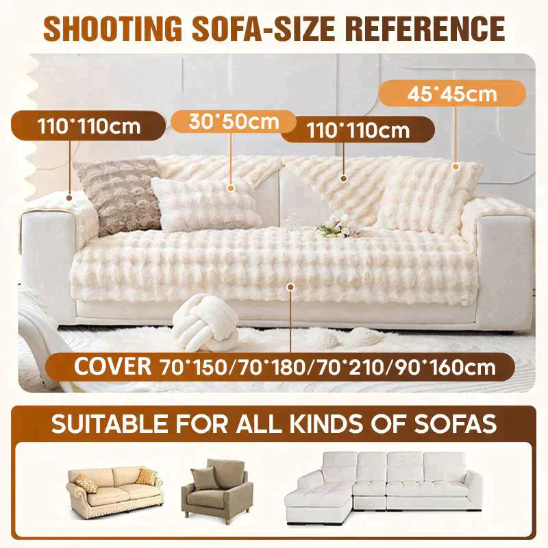 BowLift | thick rabbit plush sofa cover
