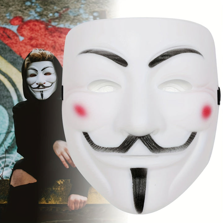 BowLift | Men's Full Face Plastic Halloween Mask | Anonymous Cosplay