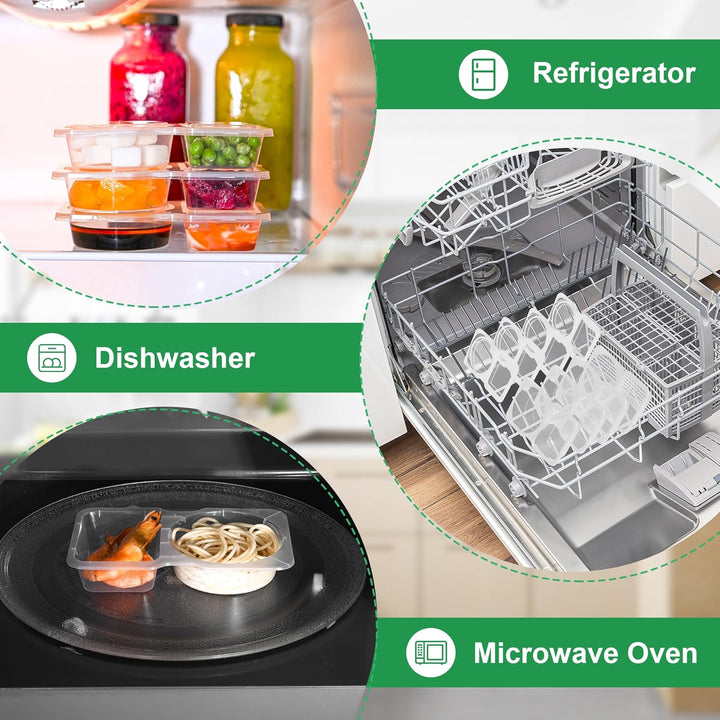 BowLift | Dual Compartment Sauce Container | Leak-Proof | BPA-Free | Portable