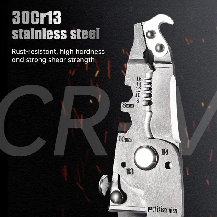 BowLift | Foldable 8-in-1 Wire Stripper for Electrical Work