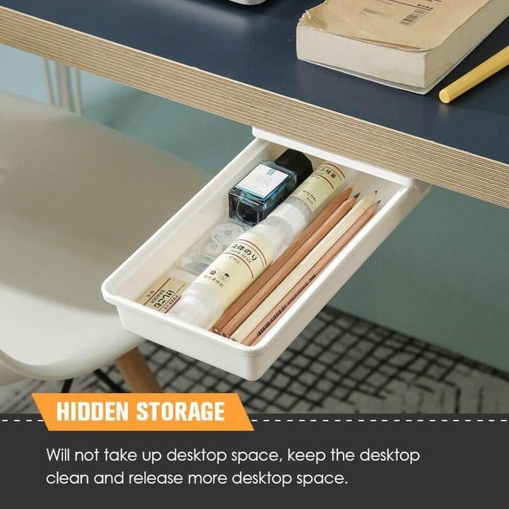 BowLift | Invisible drawer under the desk – Slim, hidden storage for workspace organization