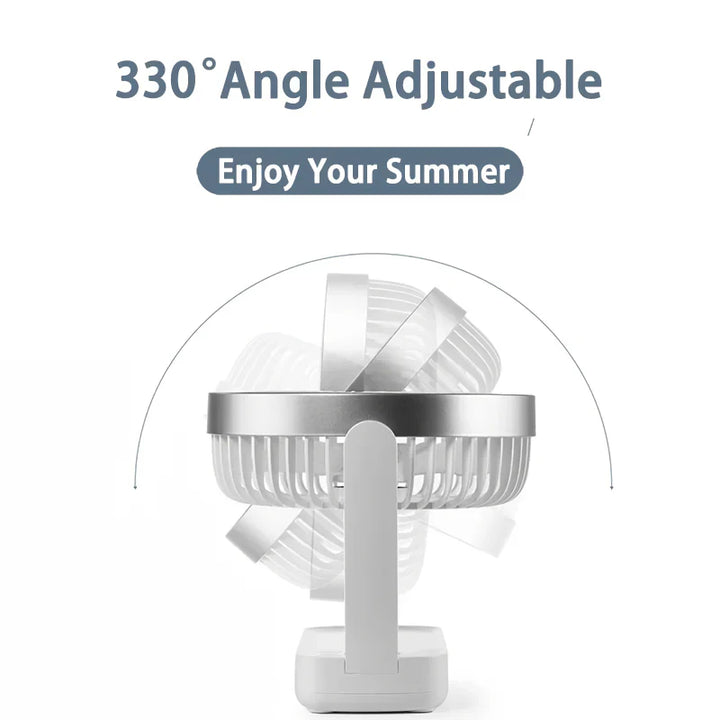 Compact Rechargeable USB Desk Fan for Home, Office, and Outdoors | Bowlift