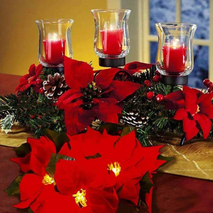 BowLift | Door Frame Escalator Decoration Red Flower String Lights