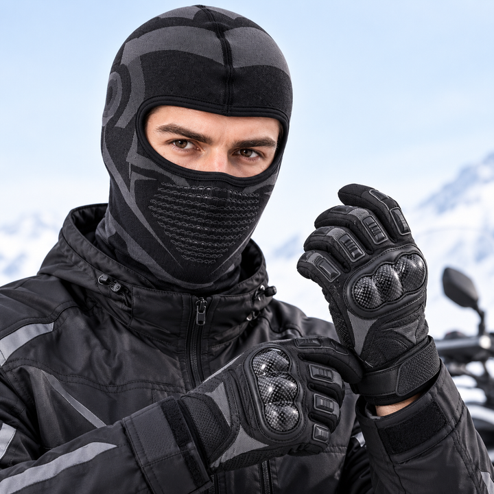 Thermal Seamless Balaclava with Breathable Vent Grid Bowlift