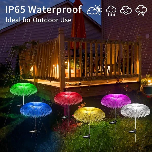 BowLift | Solar Garden Lights | Jellyfish Design with Color-Changing & Warm White Modes | 75cm