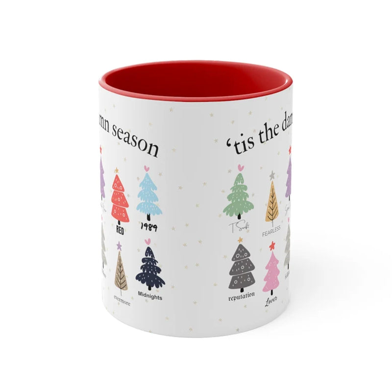 BowLift | Tis The Damn Season Christmas Mug - Music Albums as Christmas Trees