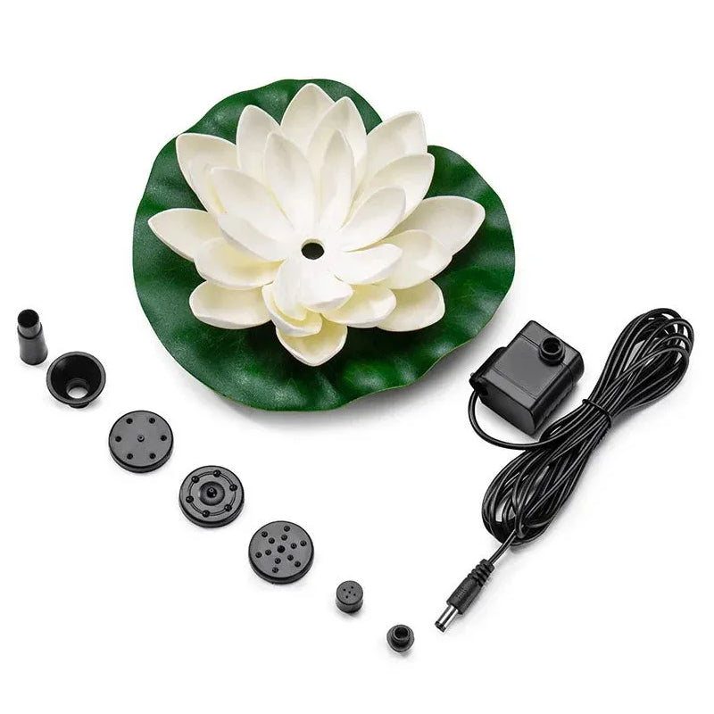 BowLift | Lotus-shaped solar fountain pond decoration