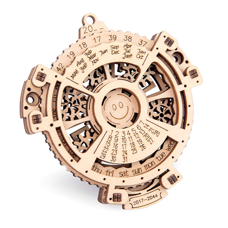 Wooden Gechanical Gear Perpetual Calendar Model Kits | Bowlift