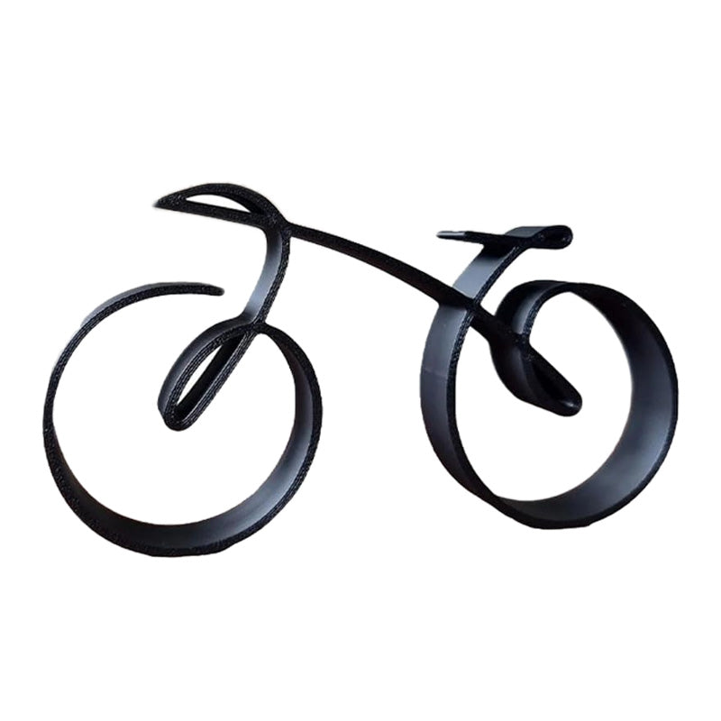 BowLift | Velaro Bike Sculpture | Minimalist Wire Frame Design | Iron Black | Gift Idea for Bike Lovers