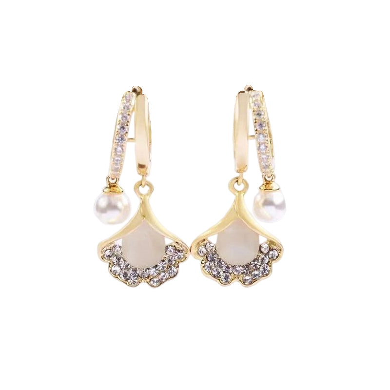 BowLift | Opal Ginkgo Leaf Earrings