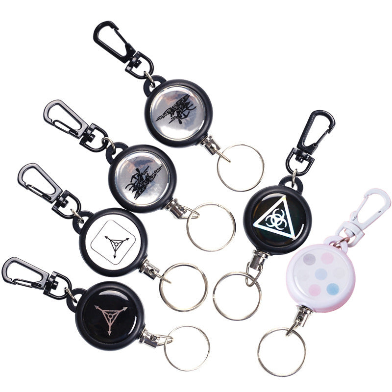 Keychain with retractable wire rope (3 pieces) | Bowlift