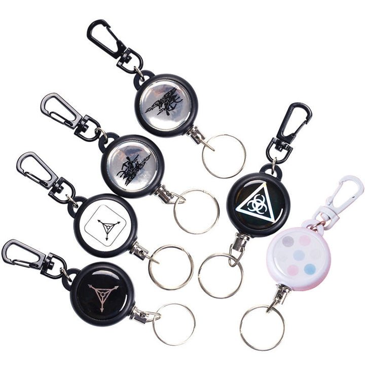 Keychain with retractable wire rope (3 pieces) | Bowlift