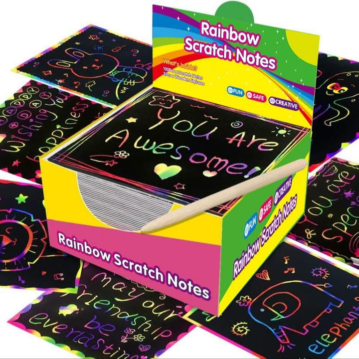 BowLift | 【100 sheets/1 set】DIY Rainbow Magic Scratch Paper Art Set