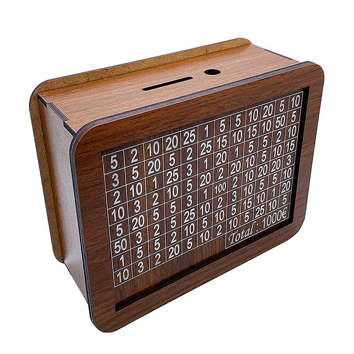 BowLift | Wooden piggy bank with counter