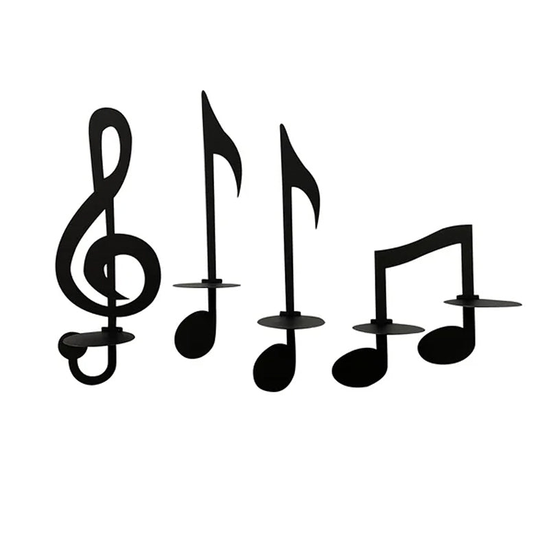 Black Music Note Wall Light Bowlift