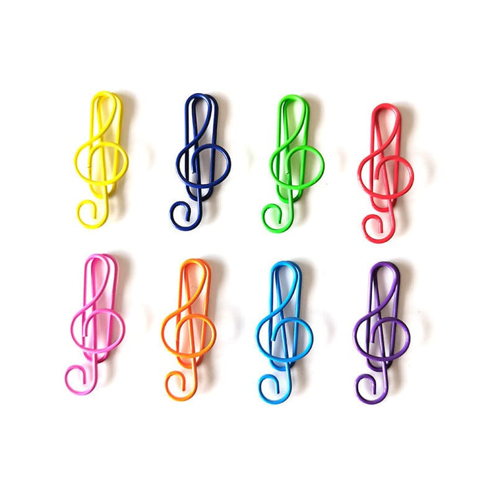 Music Multicolored Metal Paper Clips | Bowlift