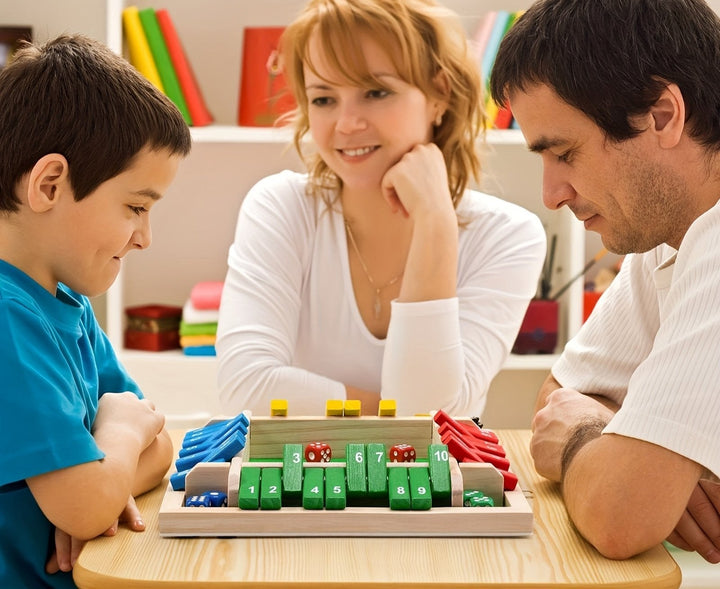 Shut The Box game, wooden board dice games Bowlift