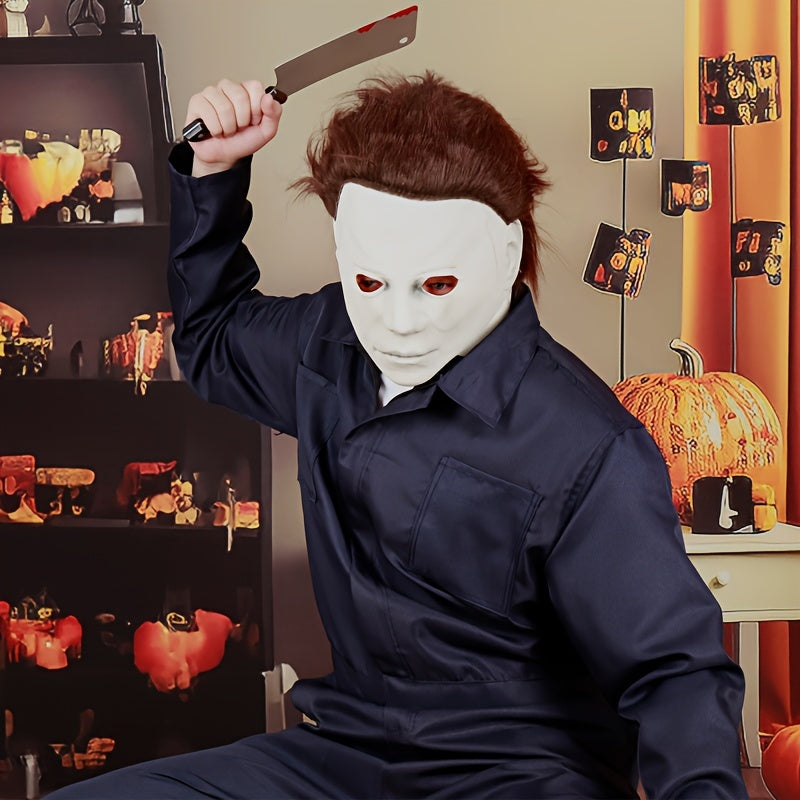 BowLift | Men’s Scary Halloween Costume Jumpsuit | Masked Long Sleeve
