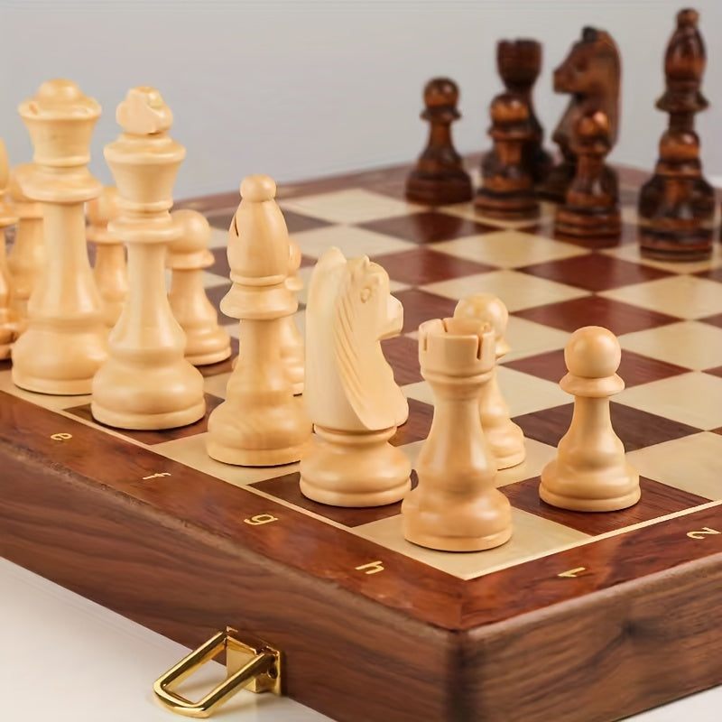 BowLift | Wooden Chess Set – Tournament Grade Folding Board with Handcrafted Pieces