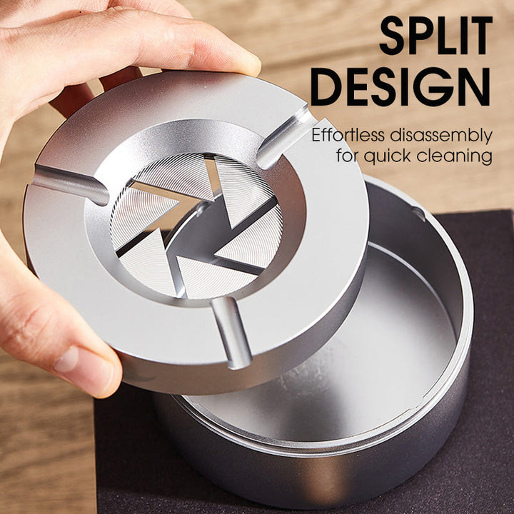 360° Stainless Steel Ashtray with Twist Lid | Bowlift