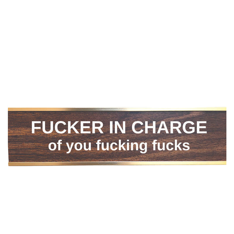 BowLift | Engraved Desk Sign With Gold Stand