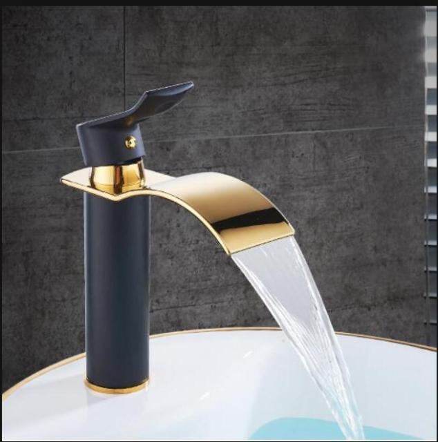 BowLift | Vanity faucet waterfall faucet brass vanity faucet mixer tap