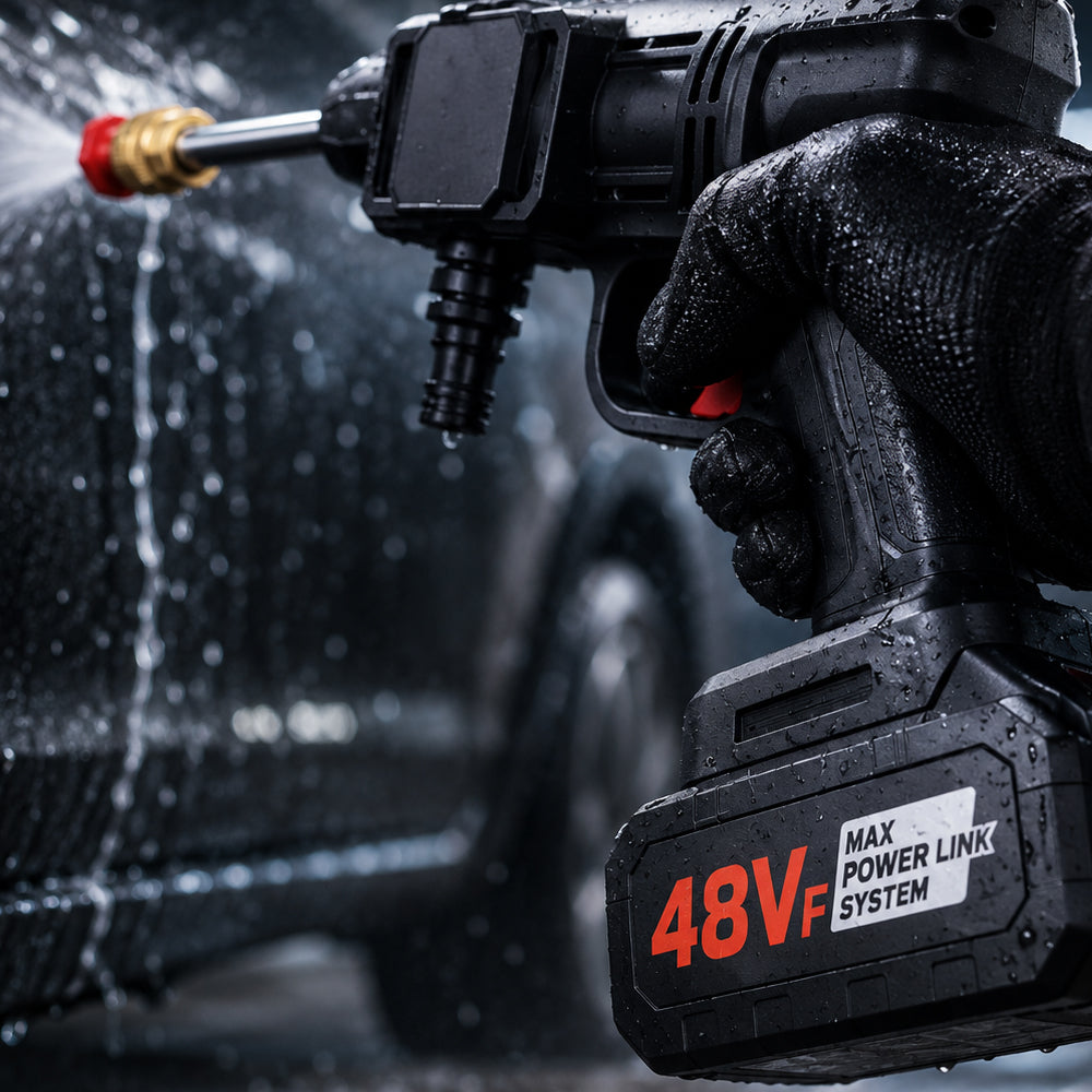 Battery for pressure washer, pole pruner and leaf blower | Bowlift