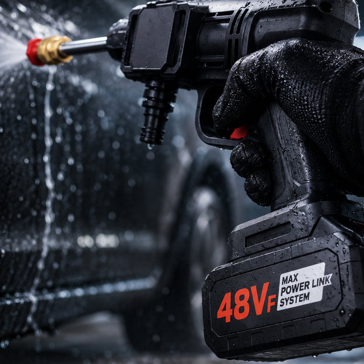 Battery for pressure washer, pole pruner and leaf blower | Bowlift