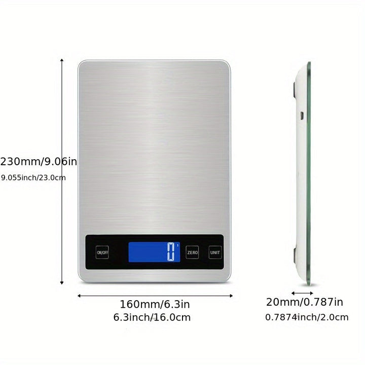 Digital kitchen scale 15 kg USB rechargeable | Bowlift