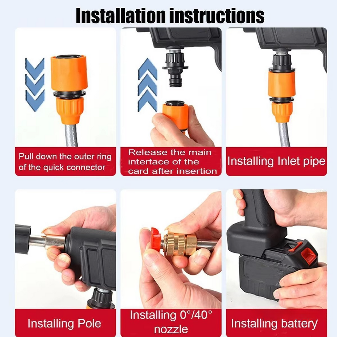 BowLift | Portable Cordless High-Pressure Car Washer with Rechargeable Lithium Battery