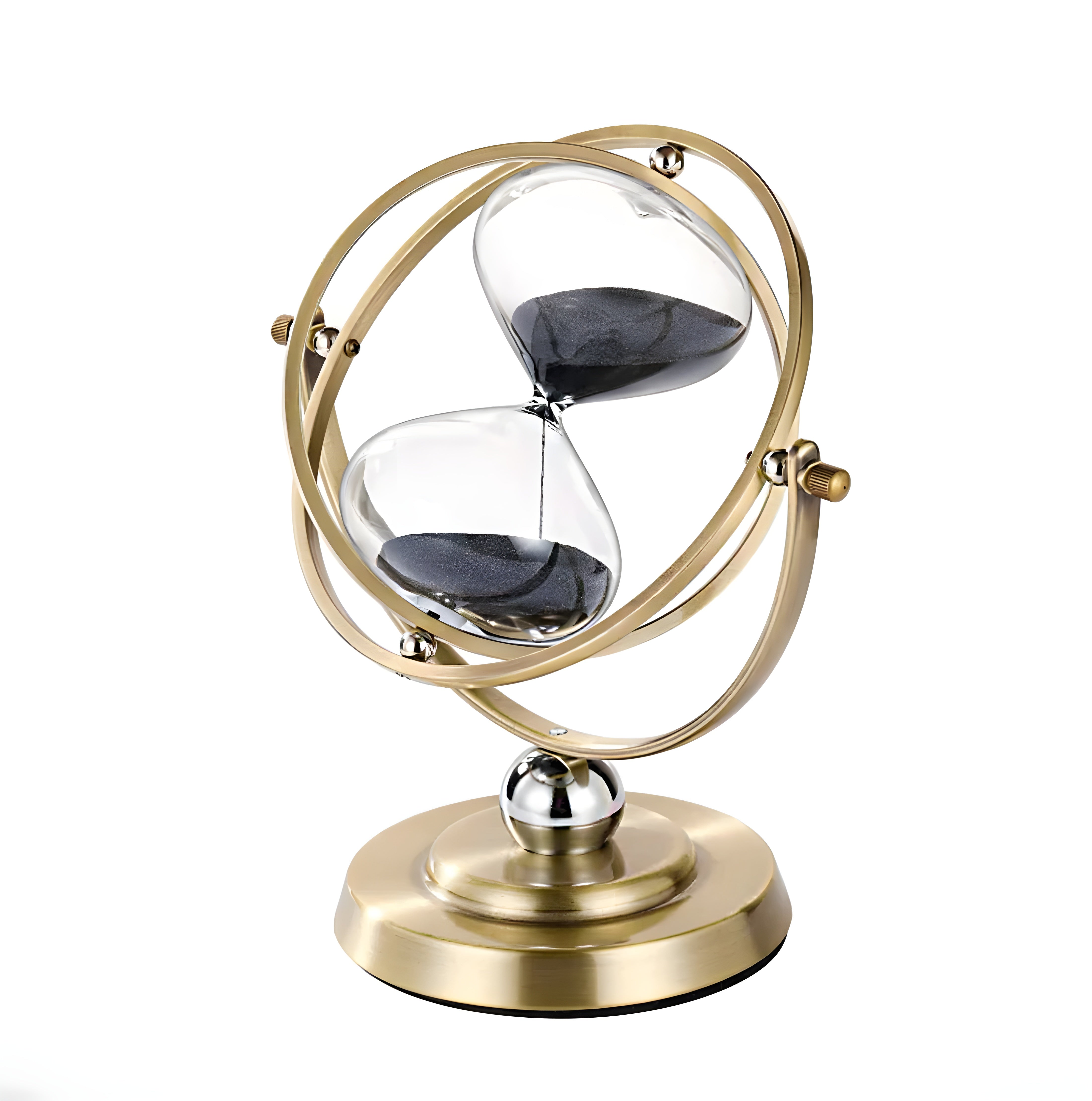 BowLift | GracefulTime Clock – Luxury Hourglass with Elegant Gold Frame & Timeless Design