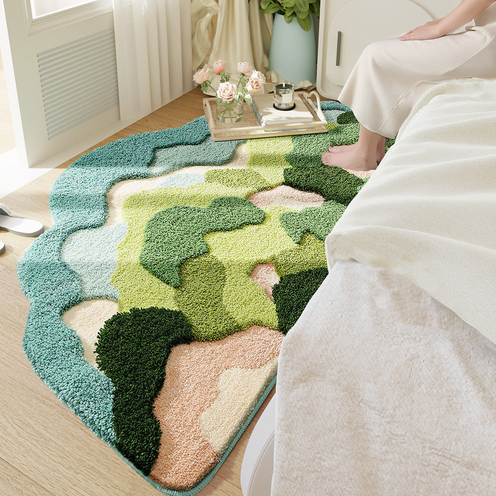 BowLift | Modern Irregular Mountain Forest Flocked Carpet