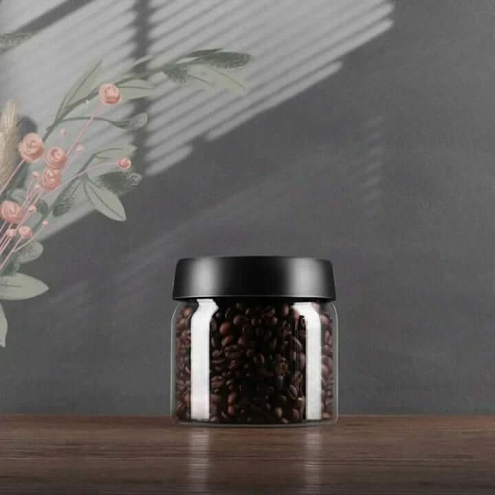BowLift | Glass Coffee Bean Container – Airtight Aroma Preservation Jar