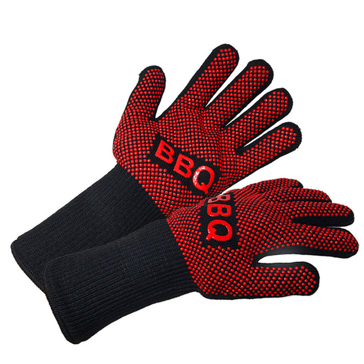 BBQ Gloves Heat Resistant Barbecue Grill Glove Oven Mitts Oven Gloves | Bowlift