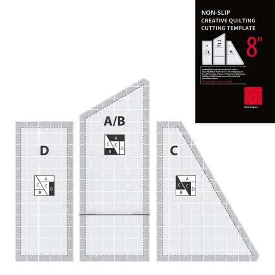 BowLift | Quilting Cutting Template Set | Creative Fabric Pattern Guide | Non-Slip Design for Sewing & DIY Crafts