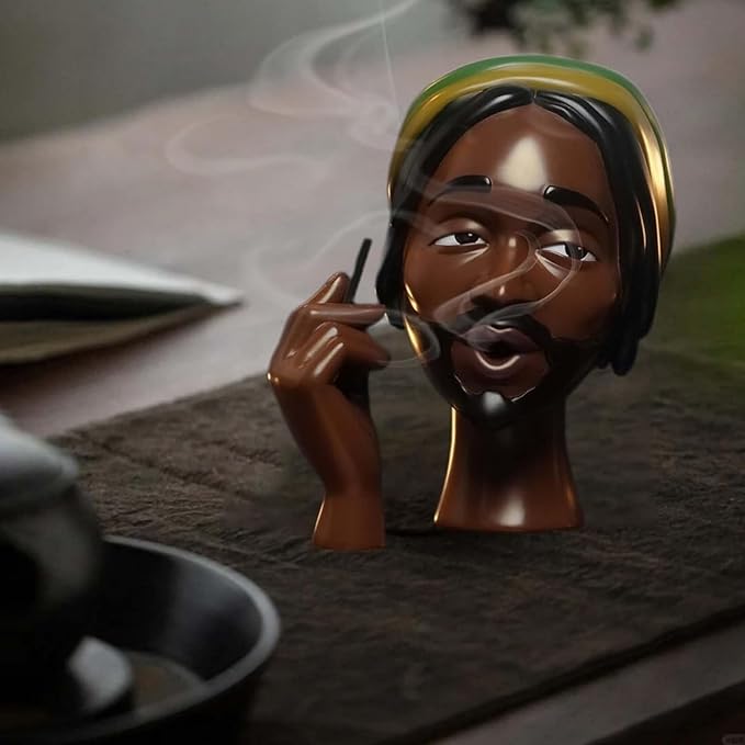 BowLift | Incense Burner Statue | Artistic Resin Design | Backflow Smoke Effect | 7.8 in