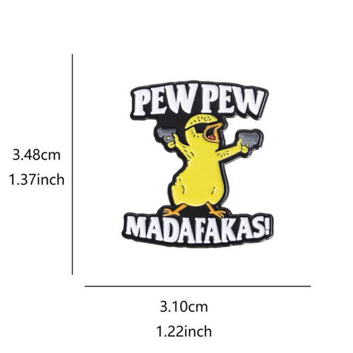 BowLift | Letter & Cartoon Duck Design Brooch