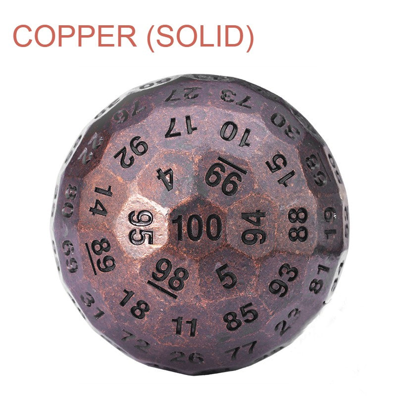 BowLift | 100 Sided Polyhedron Metal Dice with Numbering, Designed for Big Party & More Possibilities